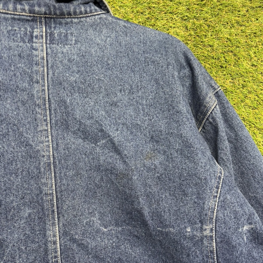 Vintage Boxx Jean Jacket Mens Large Chore Coat Medium Wash Workwear Made in USA - Picture 10 of 12